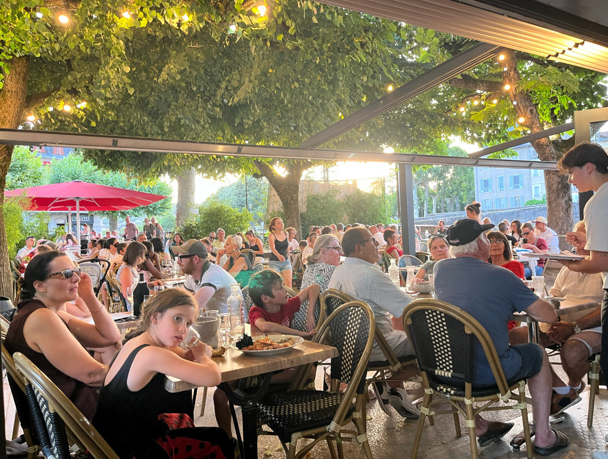 Restaurant terras in Villefranche